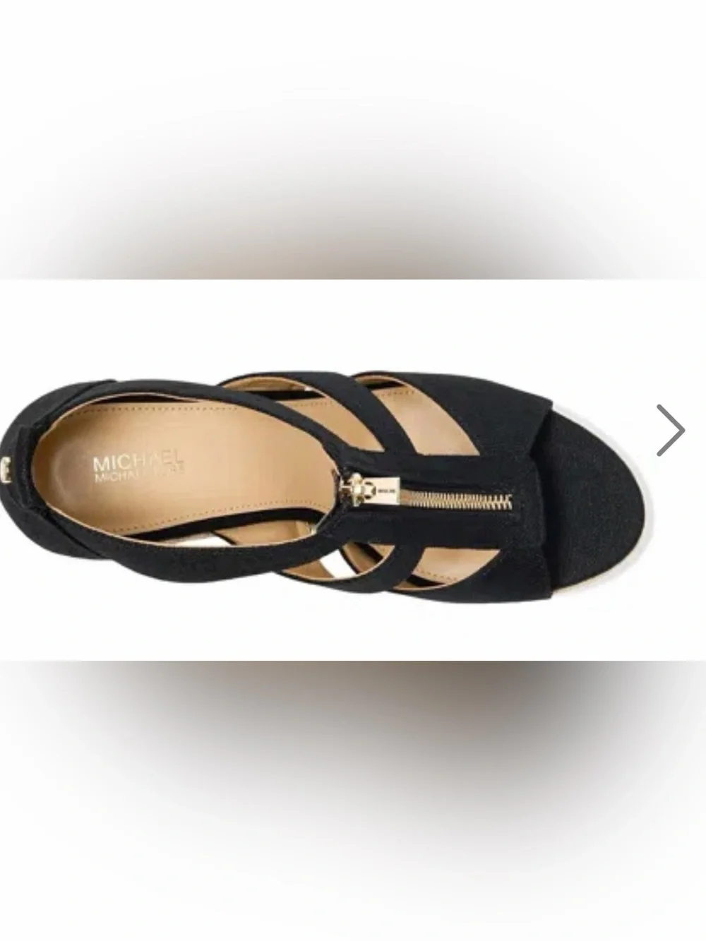 NWOT - MICHAEL Michael Kors Etta Wedge Sandals Black / 8.5